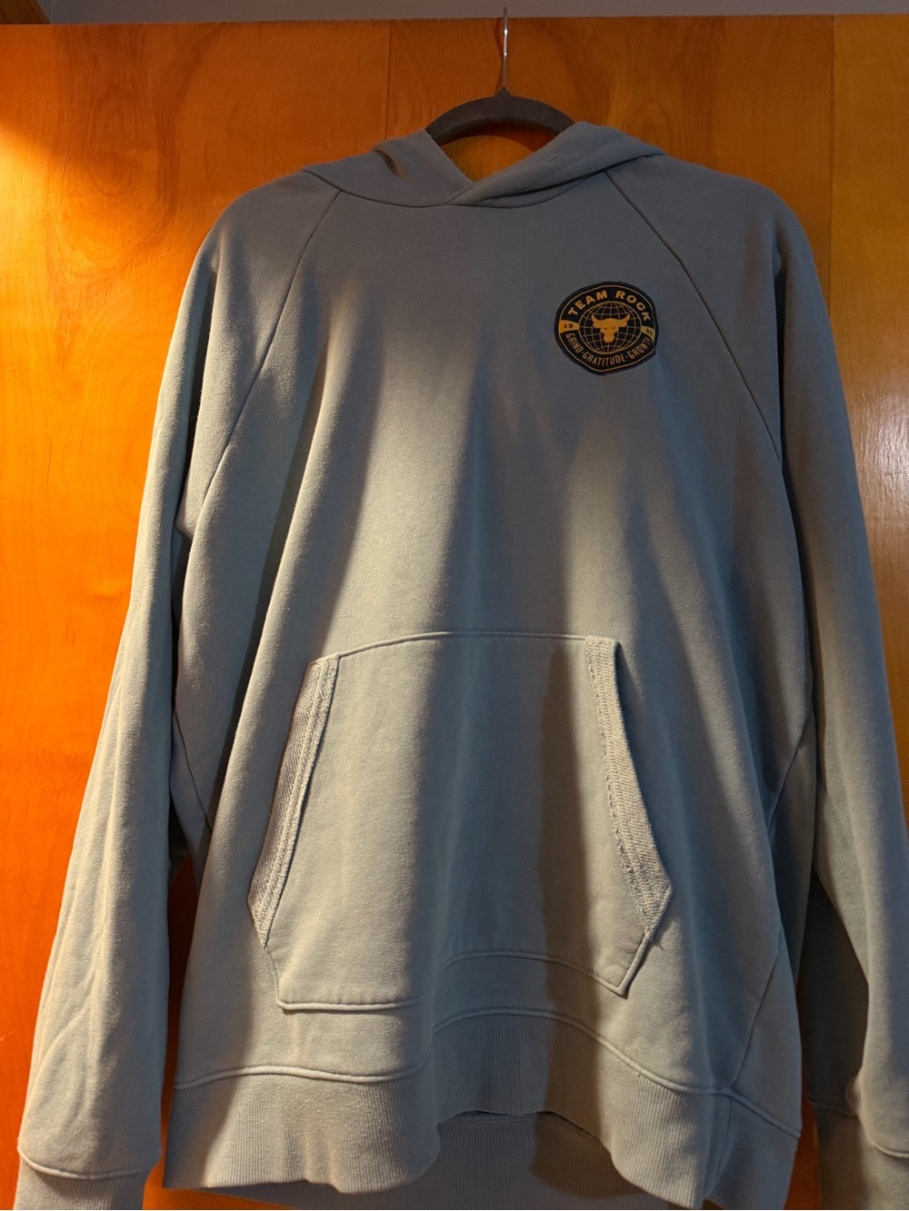 Project Rock Under Armour Light Blue Men's Hooded Pullover Sweatshirt